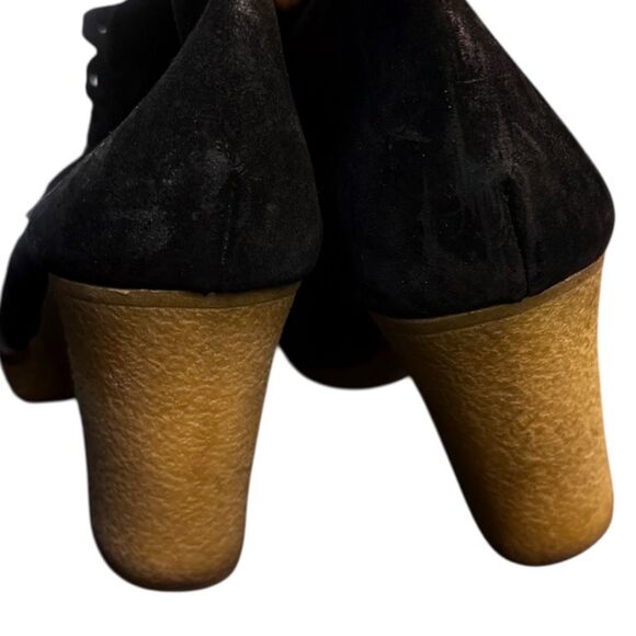 J CREW Boots JCrew Macalister Leather Suede High Heel Ankle Booties Contrast Sti - Picture 6 of 6